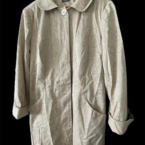 Hillard and Hanson Retro Style Cotton Raincoat Size Medium/Large
